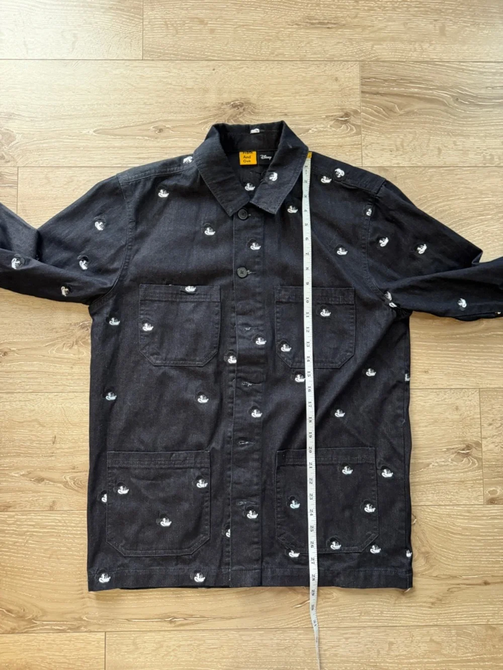 Men's Disney Mickey Black Embroidered Cotton Jacket - Picture 5 of 7